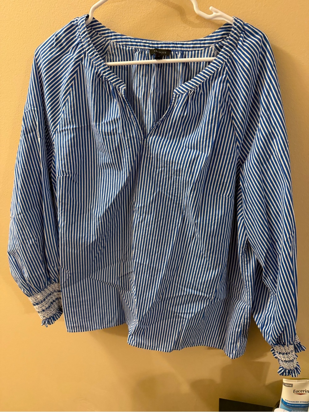 Talbots Blue Stripe Long-Sleeve Tunic size XL